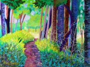 Path on Green Point (pastel) by Polly Castor