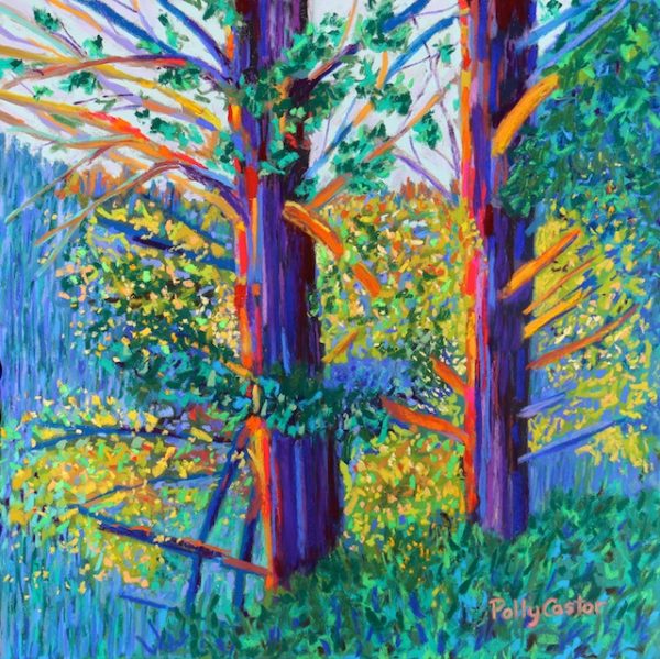Glad for Sun After Weeks of Rain (pastel) by Polly Castor