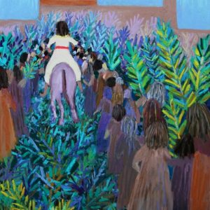 Hosanna! (Palm Sunday painting in pastel) by Polly Castor