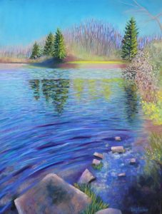 Gentle Spring Breeze (pastel) by Polly Castor