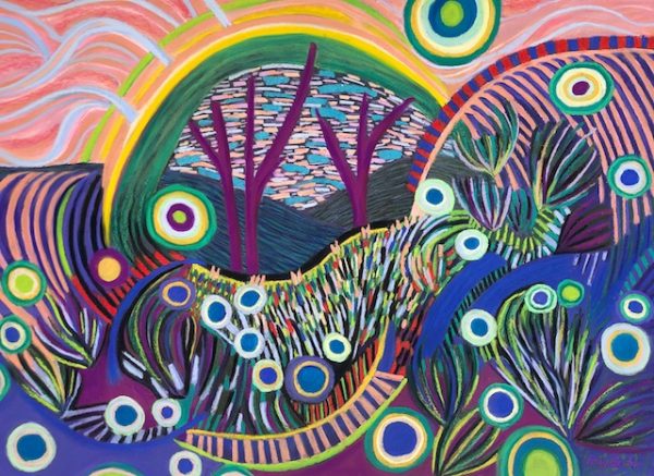 Igniting Orbs of Hope, pastel painting by artist Polly Castor