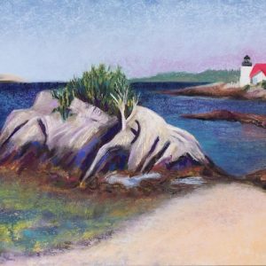 Hendrick's Head Lighthouse (pastel) by Polly Castor 