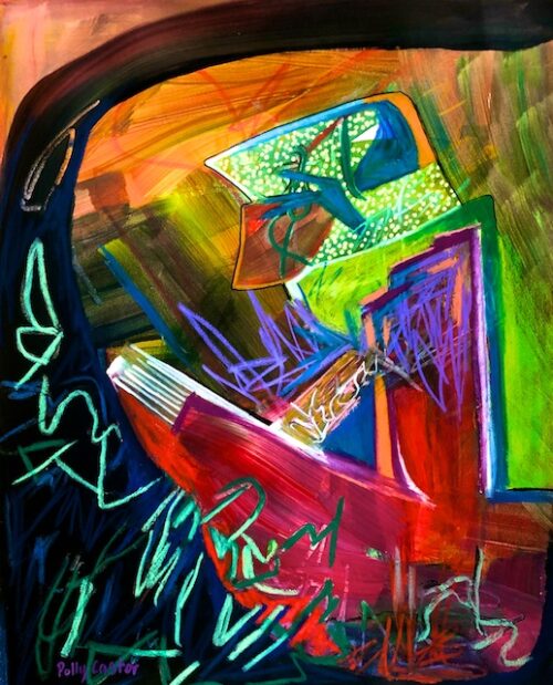 Sailing on the Agitated Waters, painting by Polly Castor