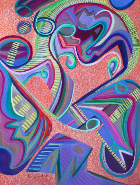 A Change of Plans, abstract painting by Polly Castor
