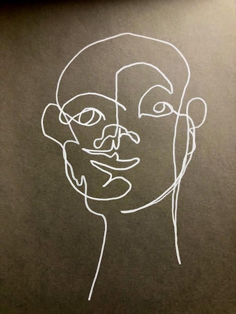 Haptic Self-Portrait (ink)