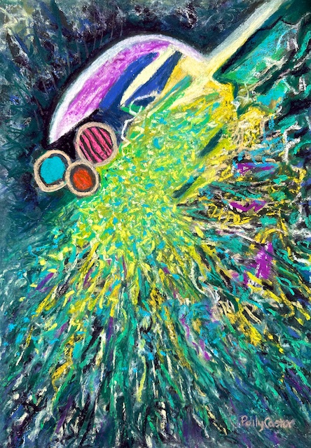Pollen Explosion, painting by Polly Castor