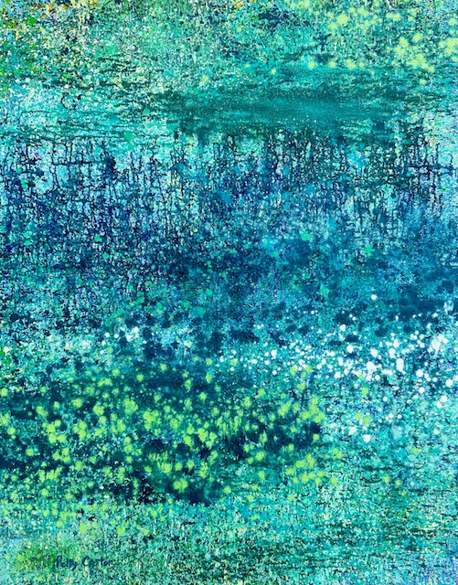 Giverny, abstract landscape in oil by Polly Castor
