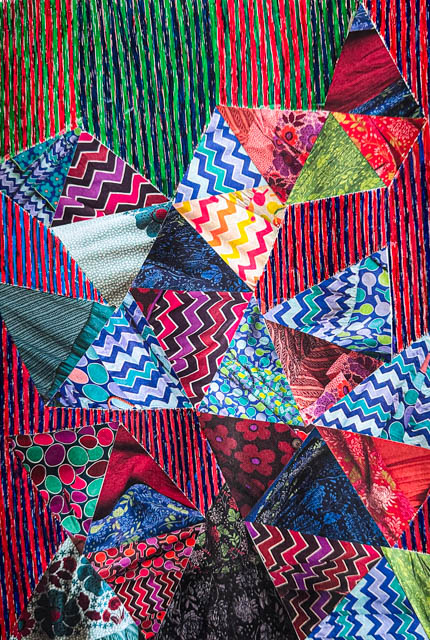 Shopping for Fabric Collage art journal page