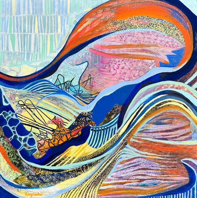 Odysseus' Return, Acrylic Collage by Polly Castor