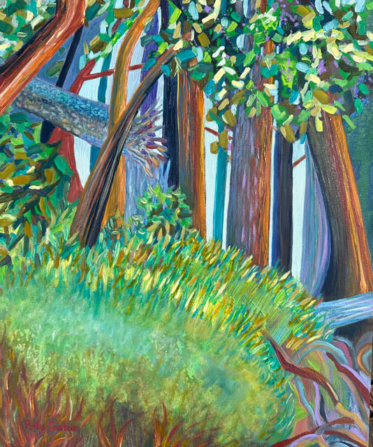 Cathedral Woods, oil painting by Polly Castor