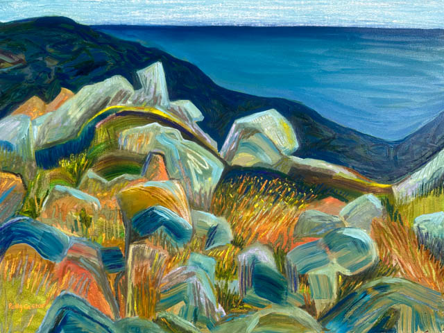 Ricky Knoll. landscape painting by Polly Castor