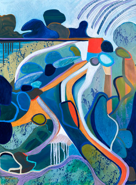 Mining painting, by Polly Castor