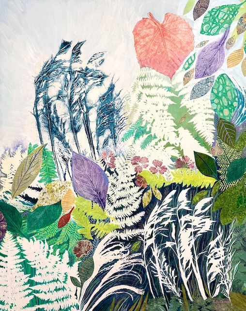 Winds of Change, monoprint collage by Polly Castor