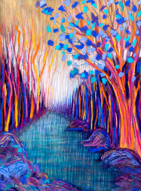 In the Fairy Wood, pastel by Polly Castor