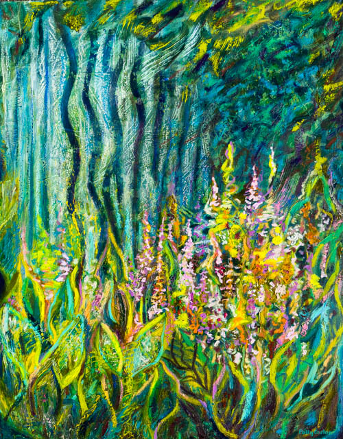 like a watered garden, oil painting by Polly Castor