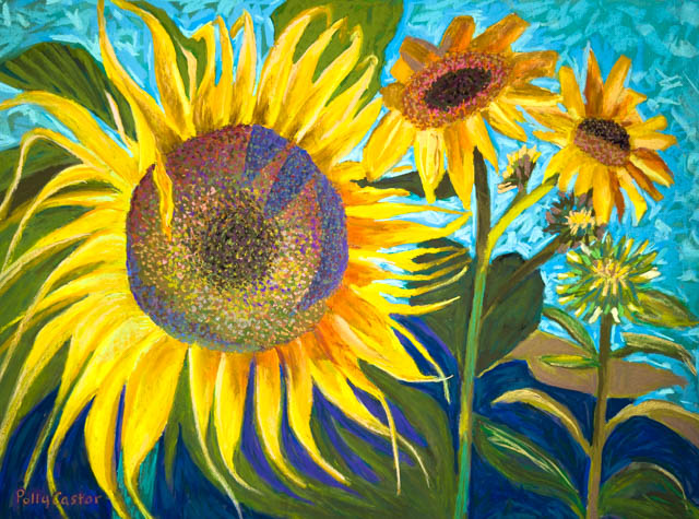 Monhegan Sunflowers, by Polly Castor